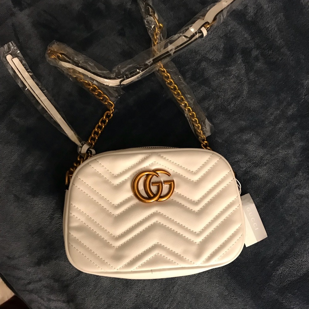 GG White Crossbody Bag